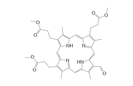 21H,23H-Porphine-2,7,18-tripropanoic acid, 12-formyl-3,8,13,17-tetramethyl-, trimethyl ester