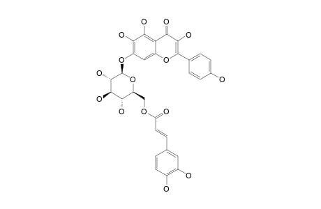6-HYDROXYKAEMPFEROL-7-O-BETA-D-(6''-O-E-CAFFELOYLGLUCOPYRANOSIDE)
