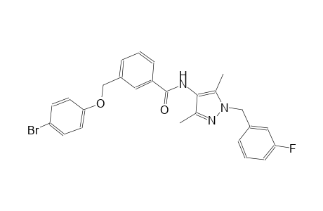3-[(4-bromophenoxy)methyl]-N-[1-(3-fluorobenzyl)-3,5-dimethyl-1H-pyrazol-4-yl]benzamide