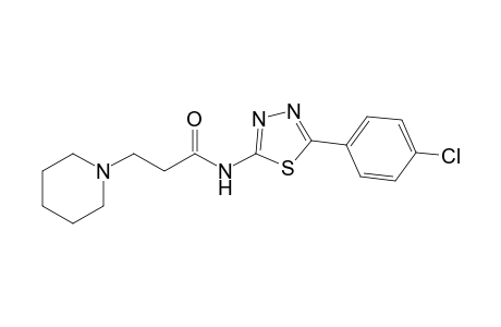 N-(5-(4-chlorophenyl)-1,3,4-thiadiazol-2-yl)-3-(piperidin-1-yl)propamide