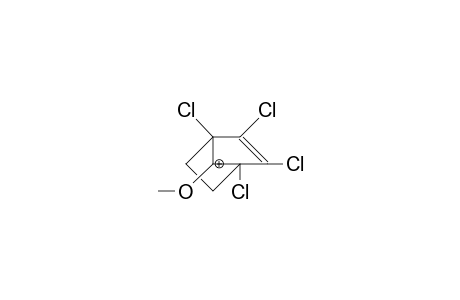 1,2,3,4-Tetrachloro-7-methoxy-bicyclo(2.2.1)hept-2-enyl-7 cation