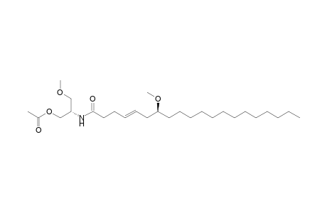 N-[(1S)-2-Acetoxy-1-methoxymethylethyl](4E,7S)-7-methoxy-4-eicosenamide