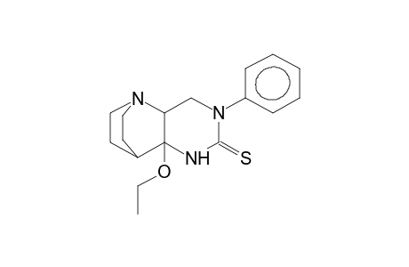 4-PHENYL-5-THIO-7-ETHOXY-1,4,6-TRIAZATRICYCLO[6.2.2.0(2,7)]DODECANE