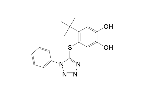 4-tert-Butyl-5-(1-phenyl-1H-tetrazol-5-ylthio)benzene-1,2-diol