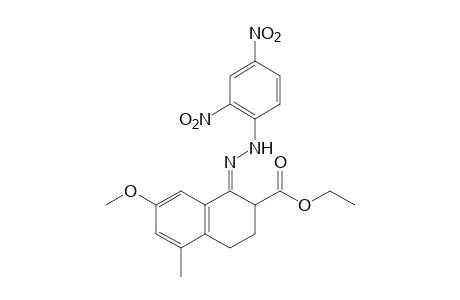 7-methoxy-5-methyl-1-oxo-1,2,3,4-tetrahydro-2-naphthoic acid, ethyl ester, 2,4-dinitrophenylhydrazone