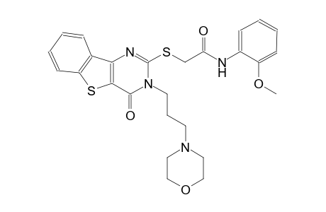 N-(2-methoxyphenyl)-2-({3-[3-(4-morpholinyl)propyl]-4-oxo-3,4-dihydro[1]benzothieno[3,2-d]pyrimidin-2-yl}sulfanyl)acetamide