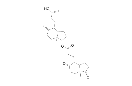 1H-Indene-4-propanoic acid, octahydro-7a-methyl-1,5-dioxo-, 4-(2-carboxyethyl)octahydro-7a-methyl-5-oxo-1H-inden-1-yl ester, [1.alpha.(3aR*,4R*,7aR*),3a.beta.,4.beta.,7a.alpha.]-