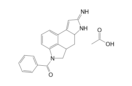 4-Benzoyl-5,5a,6,6a,7,8-hexahydro-8-imino-4H-indolo[6,5,4-cd]indolinium acetate