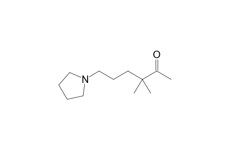 3,3-Dimethyl-6-(1-pyrrolidinyl)-2-hexanone