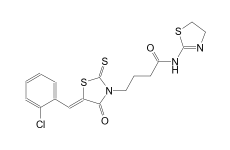 4-[(5Z)-5-(2-chlorobenzylidene)-4-oxo-2-thioxo-1,3-thiazolidin-3-yl]-N-(4,5-dihydro-1,3-thiazol-2-yl)butanamide