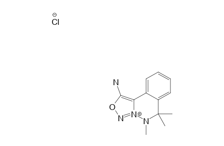 1-AMINO-5,6-DIHYDRO-5,6,6-TRIMETHYL-[1.2.3]-OXADIAZOLO-[4.3-A]-PHTHALAZIN-4-IUM_CHLORIDE