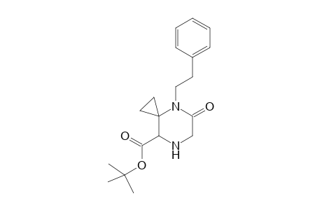 t-Butyl hexahydro-6'-oxo-1'-( 2-phenylethyl0-spiro[cyclopropane-1,2'-pyrazine)-3'-carboxylate