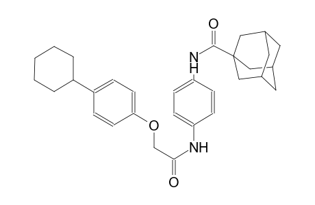 tricyclo[3.3.1.1~3,7~]decane-1-carboxamide, N-[4-[[2-(4-cyclohexylphenoxy)acetyl]amino]phenyl]-