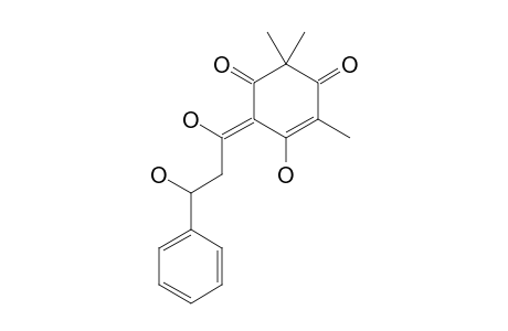 CHAMPANONE-D;6-(1,3-DIHYDROXY-3-PHENYLPROPYLIDENE)-5-HYDROXY-2,2,4-TRIMETHYLCYCLOHEX-4-ENE-1,3-DIONE
