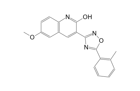 2-quinolinol, 6-methoxy-3-[5-(2-methylphenyl)-1,2,4-oxadiazol-3-yl]-