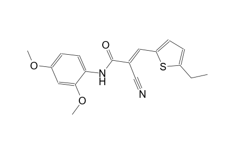(2E)-2-cyano-N-(2,4-dimethoxyphenyl)-3-(5-ethyl-2-thienyl)-2-propenamide