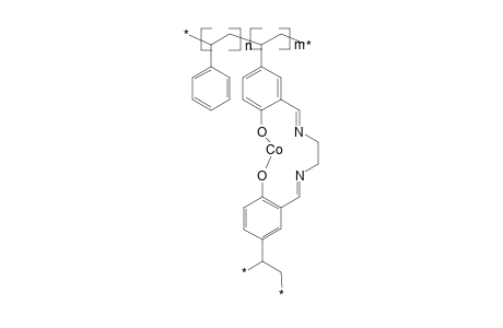 Poly[styrene-co-4,4'-divinyl-2,2'-ethylenebis(nitromethylidene)diphenol], 10:1, co(ii)-chelate