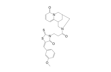 (9R)-11-{3-[(5E)-5-(3-methoxybenzylidene)-4-oxo-2-thioxo-1,3-thiazolidin-3-yl]propanoyl}-7,11-diazatricyclo[7.3.1.0~2,7~]trideca-2,4-dien-6-one