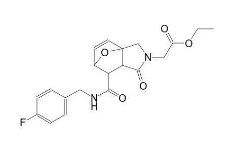 ethyl 2-(6-{[(4-fluorophenyl)methyl]carbamoyl}-4-oxo-10-oxa-3-azatricyclo[5.2.1.0¹,⁵]dec-8-en-3-yl)acetate