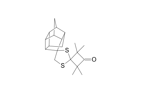 [Pentacyclo[5.4.0.0(2,6).0(3,10).0(5,8)]undecane-8-spiro-4'-1',3'-dithiocyclopentane-2'-spiro-3"-2"2",4",4''-tetramethylcyclobutan-1"-one]