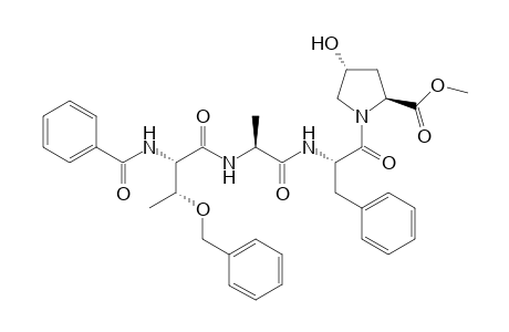 N(N-Benzoyl-(O-benzyl-L-threonyl)-L-alanyl-L-phenylalanyl)-4R-hydroxy-L-proline methyl ester