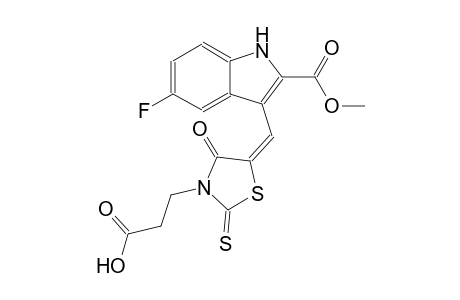 1H-indole-2-carboxylic acid, 3-[(E)-[3-(2-carboxyethyl)-4-oxo-2-thioxo-5-thiazolidinylidene]methyl]-5-fluoro-, methyl ester