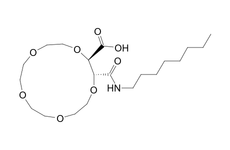 1,4,7,10,13-Pentaoxacyclopentadecane-2-carboxylic acid, 3-[(octylamino)carbonyl]-, [2R-(2R*,3R*)]-