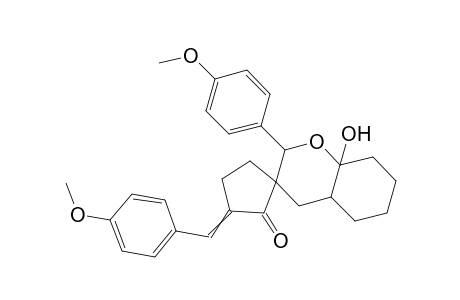 8a-Hydroxy-2-(p-methoxyphenyl)-2'-oxo-3'-(p-methoxybenzylidene)-4a,5,6,7,8,8a-hexahydrochroman-3-spirocyclopentane