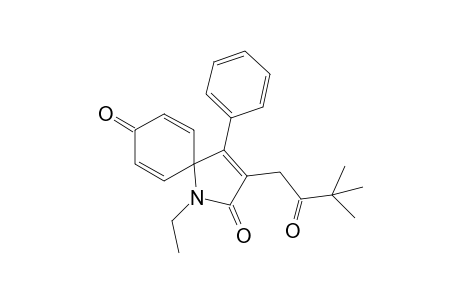 3-(3,3-Dimethyl-2-oxobutyl)-1-ethyl-4-phenyl-1-azaspiro[4.5]deca-3,6,9-triene-2,8-dione
