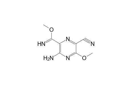 2-Pyrazinecarboximidic acid, 3-amino-6-cyano-5-methoxy-, methyl ester