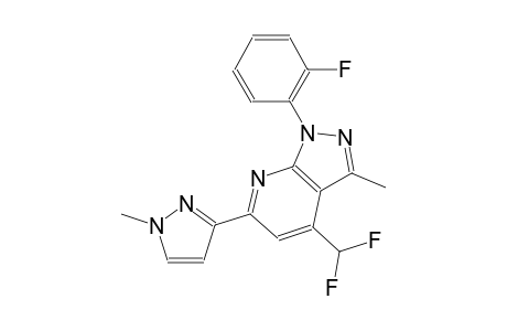 1H-pyrazolo[3,4-b]pyridine, 4-(difluoromethyl)-1-(2-fluorophenyl)-3-methyl-6-(1-methyl-1H-pyrazol-3-yl)-