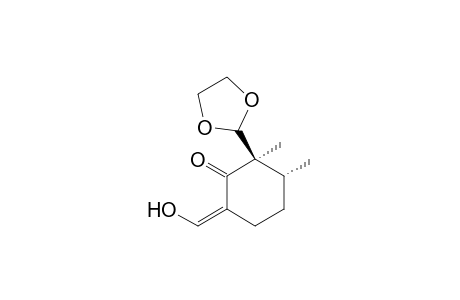 (2R,3R)-2-(1,3-Dioxalan-2-yl)-6-hydroxymethylene-2,3-dimethyl-5yclohexanone