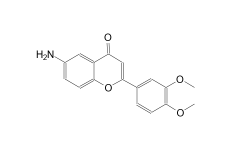 4H-1-benzopyran-4-one, 6-amino-2-(3,4-dimethoxyphenyl)-
