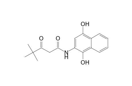 Pentanamide, N-(1,4-dihydroxy-2-naphthalenyl)-4,4-dimethyl-3-oxo-