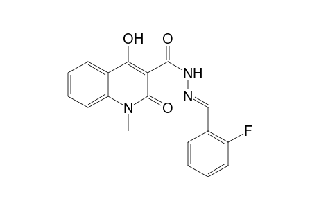 4-Hydroxy-1-methyl-2-oxo-1,2-dihydroquinoline-3-carboxylic acid, (2-fluorobenzylidene)hydrazide