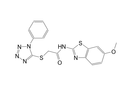 N-(6-methoxy-1,3-benzothiazol-2-yl)-2-[(1-phenyl-1H-tetraazol-5-yl)sulfanyl]acetamide