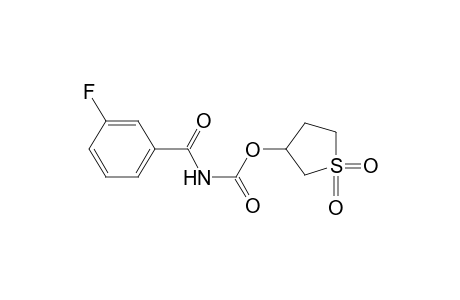 (3-Fluorobenzoyl)carbamic acid 1,1-dioxo-tetrahydro-1.lambda.(6)-thiophen-3-yl ester