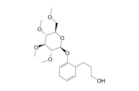 1.beta.-(per-O-Methyl-.beta.,D-glucopyranosyloxy)-6-(3-hydroxypropyl)-1,4-cyclohexadiene