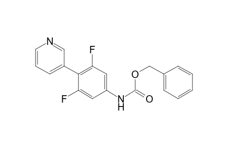 (phenylmethyl) N-[3,5-bis(fluoranyl)-4-pyridin-3-yl-phenyl]carbamate