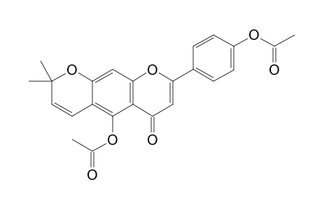 2H,6H-Benzo[1,2-b:5,4-b']dipyran-6-one, 5-(acetyloxy)-8-[4-(acetyloxy)phenyl]-2,2-dimethyl-