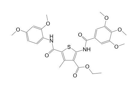 3-thiophenecarboxylic acid, 5-[[(2,4-dimethoxyphenyl)amino]carbonyl]-4-methyl-2-[(3,4,5-trimethoxybenzoyl)amino]-, ethyl ester