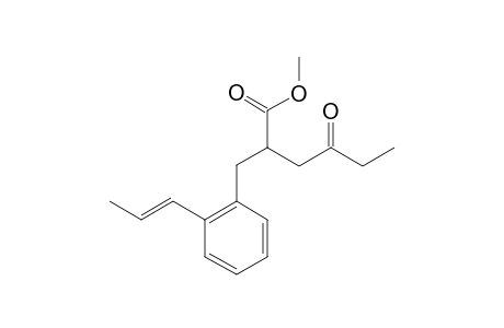 Methyl 4-oxo-2-{2-[(1E)-propen-1-yl]benzyl}hexanoate