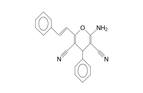 2-Amino-4-phenyl-6-(2-phenyl-ethenyl)-4H-pyran-3,5-dicarbonitrile