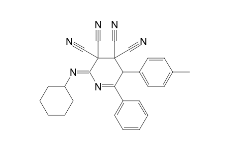 3,3,4,4-Tetracyano-6-phenyl-5-(p-tolyl)-2-(cyclohexylimino)-2,3,4,5-tetrahydropyridine