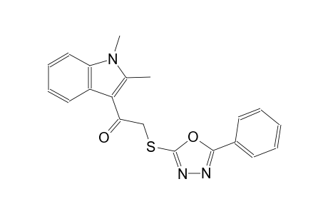 ethanone, 1-(1,2-dimethyl-1H-indol-3-yl)-2-[(5-phenyl-1,3,4-oxadiazol-2-yl)thio]-