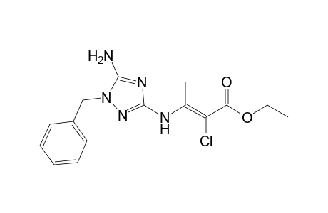 (Z)-Ethyl 3-(5-amino-1-benzyl-1H-1,2,4-triazol-3-ylamino)-2-chlorobut-2-enoate