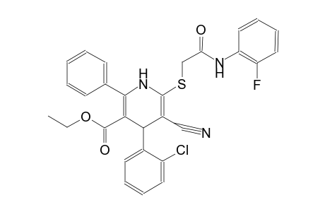 ethyl 4-(2-chlorophenyl)-5-cyano-6-{[2-(2-fluoroanilino)-2-oxoethyl]sulfanyl}-2-phenyl-1,4-dihydro-3-pyridinecarboxylate