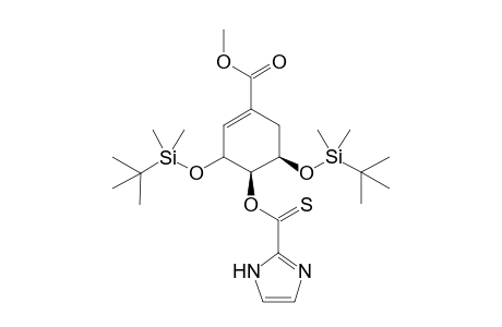 Methyl (3R,5R)-3,5-bis[(t-butyldimethylsilyl)oxy]-4-[(imidazoyl)thiocarbonyloxy]cyclohex-1-ene-1-carboxylate