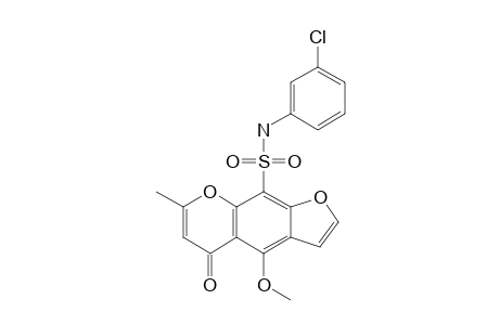 N-(3-CHLORO-PHENYL)-4-METHOXY-7-METHYL-5-OXO-5H-FURO-[3.2-G]-[1]-BENZOPYRAN-9-SULFONAMIDE