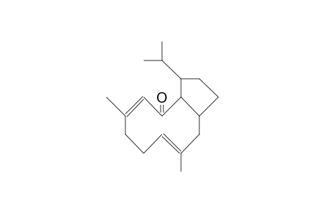 4,8-Dimethyl-13b-isopropyl-bicyclo(8.3.0)trideca-3,7-dien-2-one